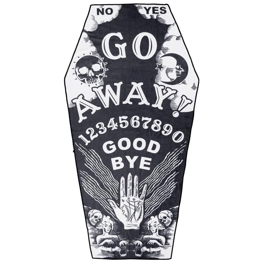 Dark Alternative Kreepsville 666 Go Away Oujia Coffin Beach Towel 2 Dark Alternative Kreepsville 666 Go Away Oujia Coffin Beach Towel