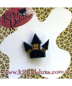 Kitty Deluxe Broochlette Mini Brooch In Haunted House