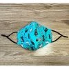 Kitty Deluxe Face Mask - Basic - Teal Kitties
