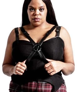 Clothing Killstar Jaded Strap Top In Black