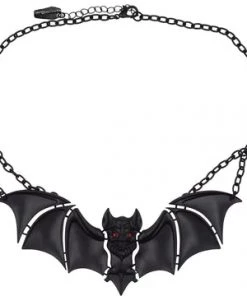 Kreepsville 666 Creature Of The Night Bat Black Necklace