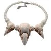 Kreepsville 666 Crow Skull Necklace In Ivory Dark Alternative