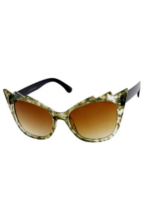 Kiss Eyewear Vamp Zig-Zag Frame Sunglasses In Light Tortoise / Bronze Lens Accessories 1 Kiss Eyewear Vamp Zig-Zag Frame Sunglasses In Light Tortoise / Bronze Lens Accessories