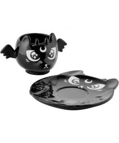 Killstar Kittea Cup And Saucer Dark Alternative