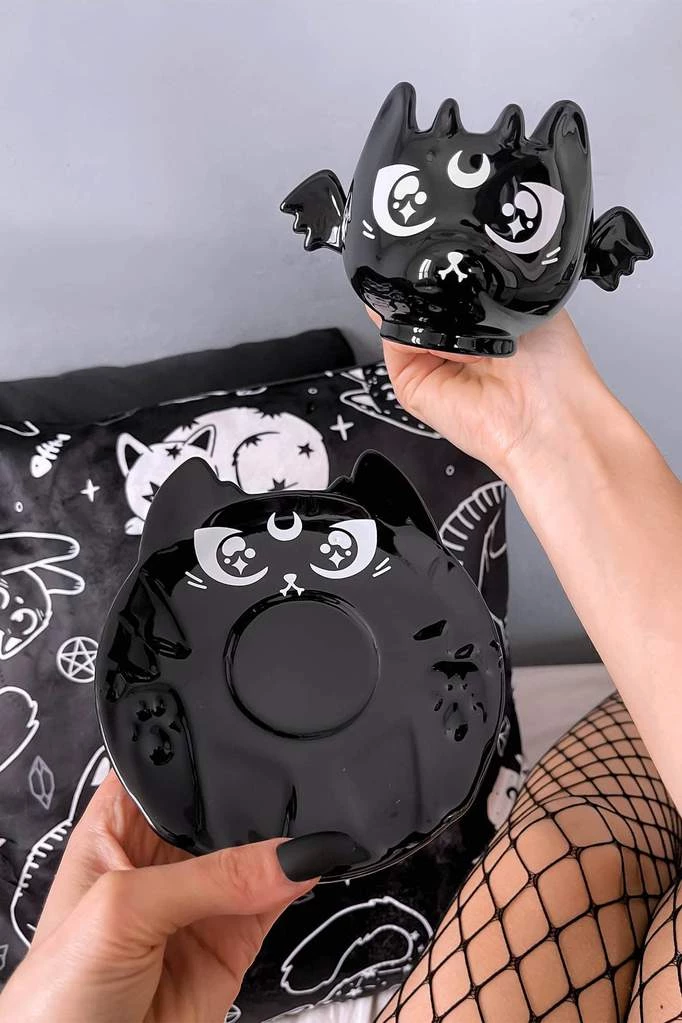 Killstar Kittea Cup And Saucer Dark Alternative 3 Killstar Kittea Cup And Saucer Dark Alternative