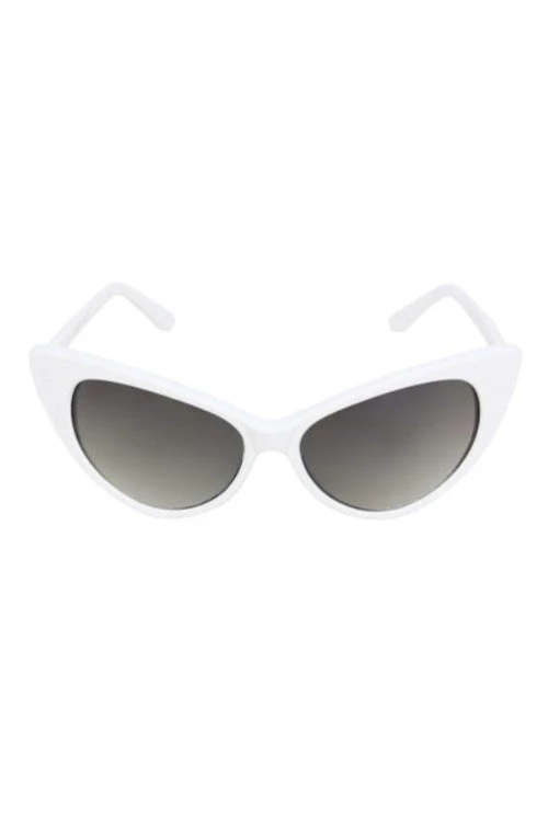 Kiss Eyewear Felicity Classic Retro Frame Cat's Eye Sunglasses In White 1 Kiss Eyewear Felicity Classic Retro Frame Cat's Eye Sunglasses In White