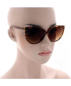 Kiss Eyewear Dita Thin Frame Classic Rounded Cat's Eye Sunglasses In Black