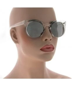 Kiss Eyewear Emily Funky Large Round Frame Sunglasses In Crystal With Mirror Lens 7 Kiss Eyewear Emily Funky Large Round Frame Sunglasses In Crystal With Mirror Lens