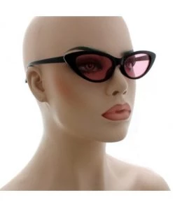 Accessories Kiss Eyewear Lolita Thin Cat's Eye Frame Sunglasses In Red With Red Lens