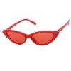 Accessories Kiss Eyewear Lolita Thin Cat's Eye Frame Sunglasses In Red With Red Lens