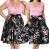 Hell Bunny Kalani 50's Skirt In Black