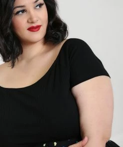 Hell Bunny Kimmie Top In Black 10 Hell Bunny Kimmie Top In Black