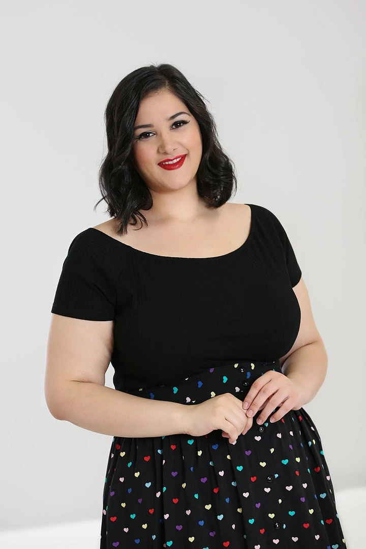 Hell Bunny Kimmie Top In Black 2 Hell Bunny Kimmie Top In Black