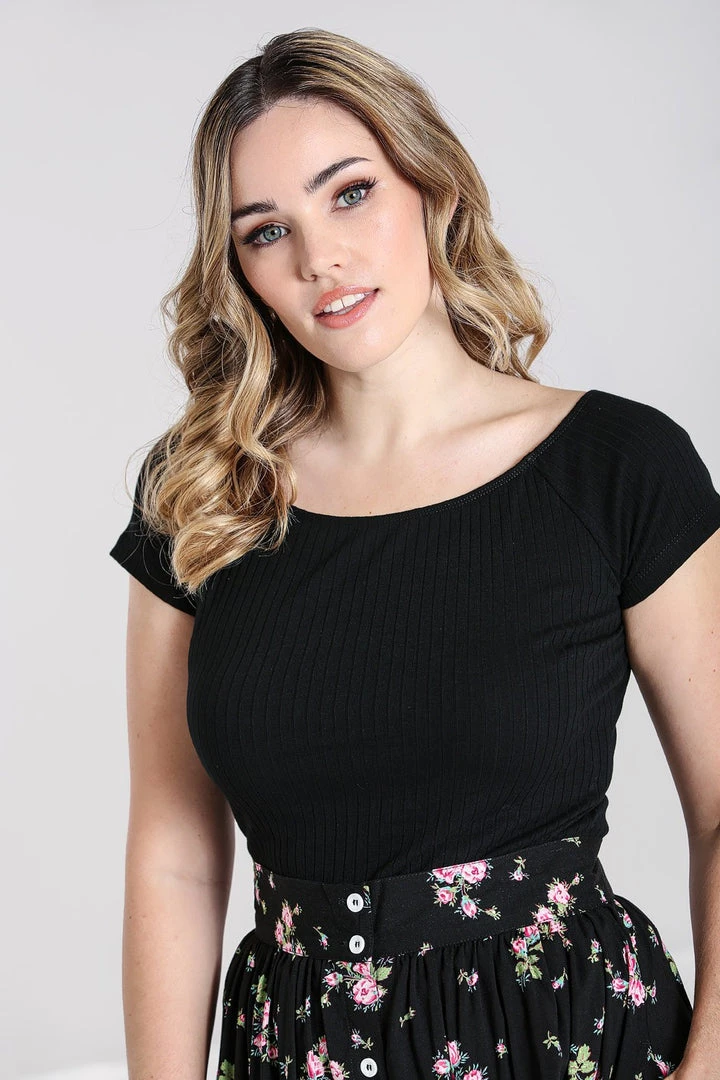 Hell Bunny Kimmie Top In Black 5 Hell Bunny Kimmie Top In Black