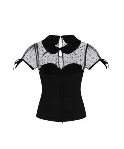 Collectif Kitten Top In Black