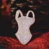 Lively Ghosts Lady Lucille Corset In Creme Enamel Pin