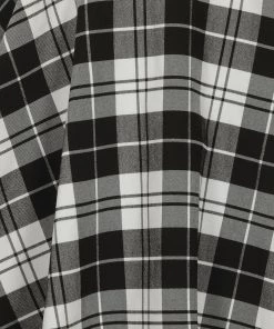 Collectif Lexi Skater Suspender Skirt In Monochrome Check Winter