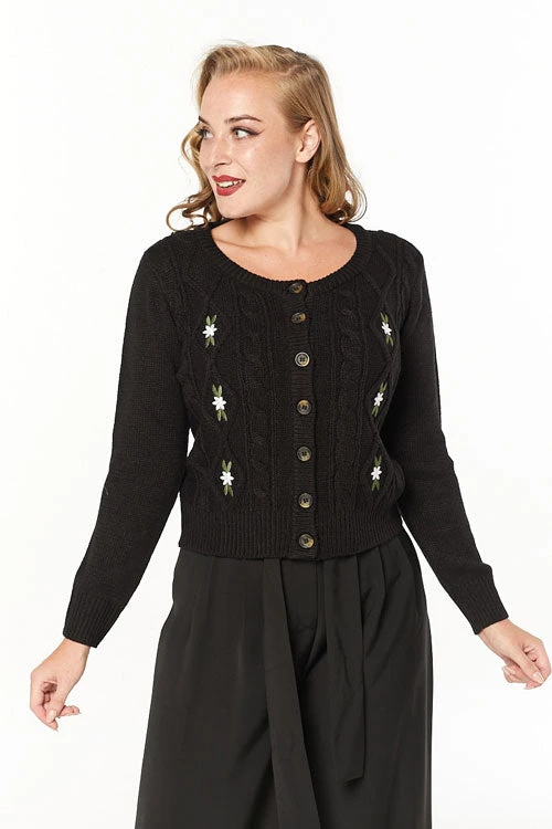 Timeless London Lily Chunky Cardigan In Black Winter 1 Timeless London Lily Chunky Cardigan In Black Winter