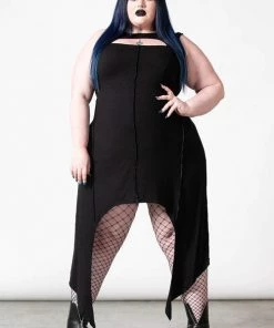 New Arrivals And Restocks Killstar Milicent Sleeveless Dress Asymmetric Hem