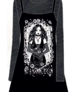 Winter Killstar Morning 2-Piece Dress Mesh Top AND Cami Dress "Not A Morning Person" 22 Winter Killstar Morning 2-Piece Dress Mesh Top AND Cami Dress