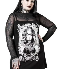 Winter Killstar Morning 2-Piece Dress Mesh Top AND Cami Dress "Not A Morning Person"