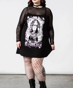 Winter Killstar Morning 2-Piece Dress Mesh Top AND Cami Dress "Not A Morning Person" 16 Winter Killstar Morning 2-Piece Dress Mesh Top AND Cami Dress