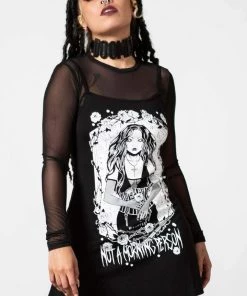 Winter Killstar Morning 2-Piece Dress Mesh Top AND Cami Dress "Not A Morning Person" 19 Winter Killstar Morning 2-Piece Dress Mesh Top AND Cami Dress