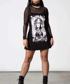 Winter Killstar Morning 2-Piece Dress Mesh Top AND Cami Dress "Not A Morning Person" 20 Winter Killstar Morning 2-Piece Dress Mesh Top AND Cami Dress