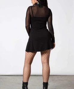 Winter Killstar Morning 2-Piece Dress Mesh Top AND Cami Dress "Not A Morning Person" 21 Winter Killstar Morning 2-Piece Dress Mesh Top AND Cami Dress