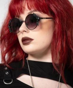 Killstar Mystic Sight Sunglasses Floral Moon Detail
