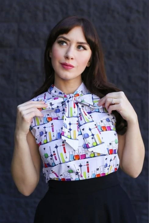 New Arrivals And Restocks Retrolicious Bow Top In Mad Science 2 New Arrivals And Restocks Retrolicious Bow Top In Mad Science