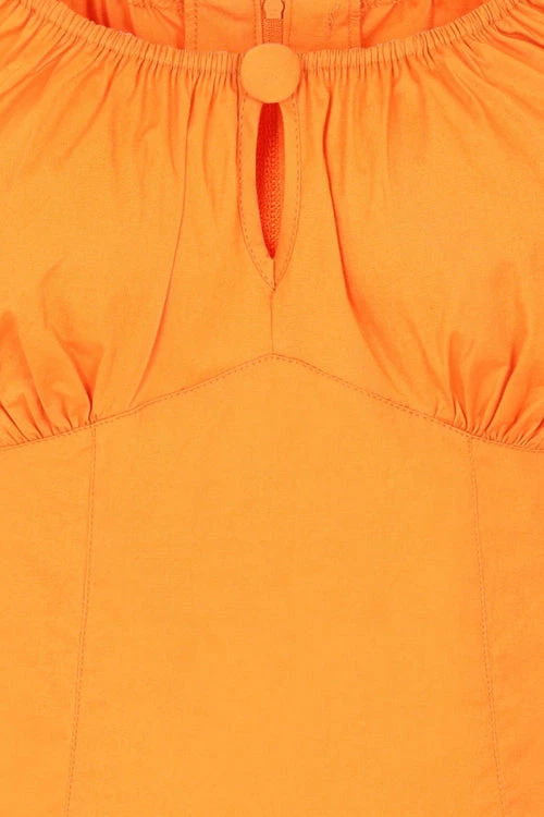 Hell Bunny Melissa Top In Orange Clothing 5 Hell Bunny Melissa Top In Orange Clothing