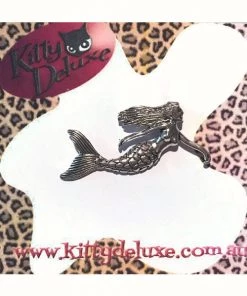 Kitty Deluxe Broochlette Brooch In Silver Mermaid