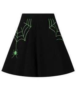 Hell Bunny Miss Muffet Skater Skirt With Green Details Clothing
