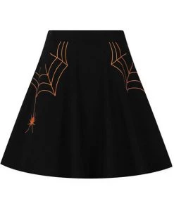 Hell Bunny Miss Muffet Skater Skirt With Orange Details