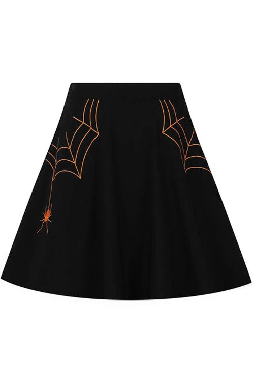 Hell Bunny Miss Muffet Skater Skirt With Orange Details 2 Hell Bunny Miss Muffet Skater Skirt With Orange Details