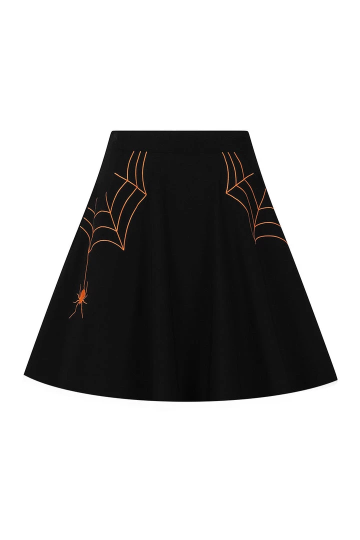 Hell Bunny Miss Muffet Skater Skirt With Orange Details 5 Hell Bunny Miss Muffet Skater Skirt With Orange Details