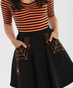 Hell Bunny Miss Muffet Skater Skirt With Orange Details 16 Hell Bunny Miss Muffet Skater Skirt With Orange Details