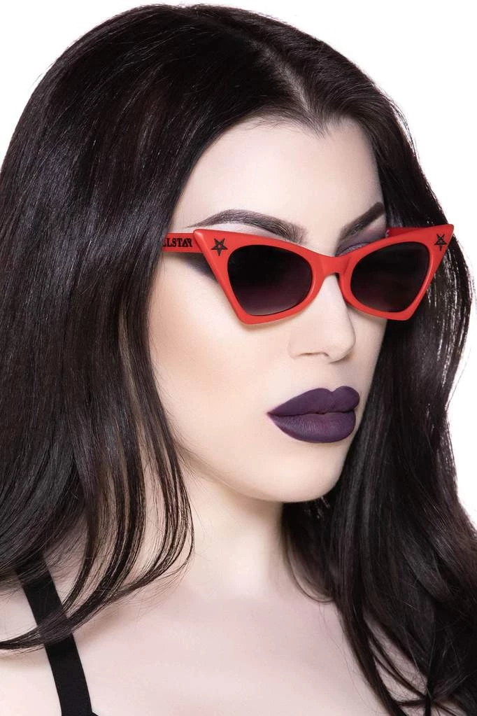 Killstar Nyte Matt Blood Red Sunglasses Halloween 3 Killstar Nyte Matt Blood Red Sunglasses Halloween