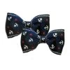 Kitty Deluxe Nautical Bow Pair In Navy Blue Accessories