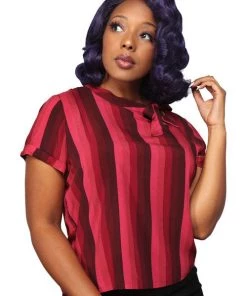 Clothing Collectif Nicola Top In Midnight Stripe