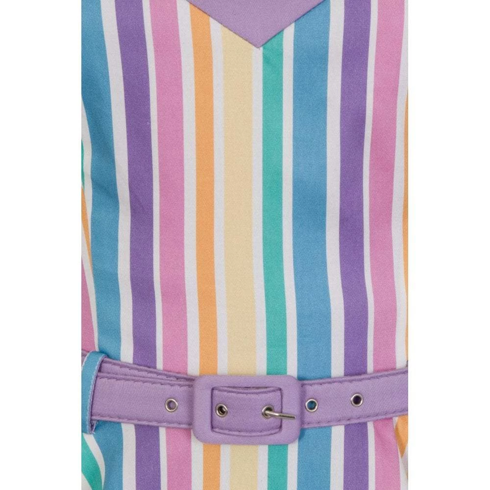 Clothing Collectif Nova Swing Dress In Rainbow Stripe 4 Clothing Collectif Nova Swing Dress In Rainbow Stripe