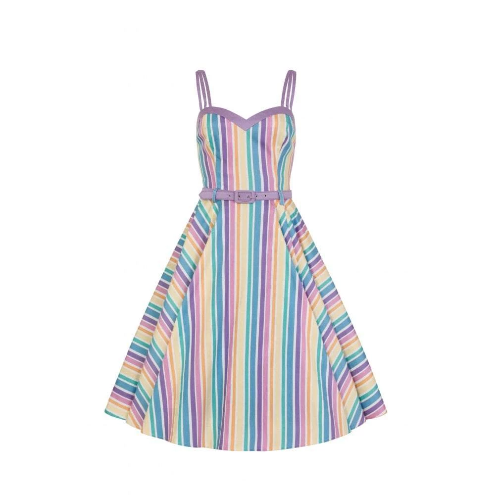 Clothing Collectif Nova Swing Dress In Rainbow Stripe 2 Clothing Collectif Nova Swing Dress In Rainbow Stripe