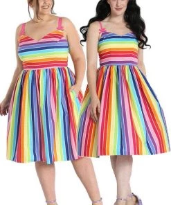 Clothing Hell Bunny Over The Rainbow 50's Dress