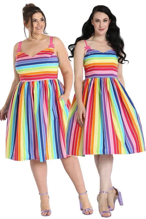 Clothing Hell Bunny Over The Rainbow 50's Dress 1 Clothing Hell Bunny Over The Rainbow 50's Dress