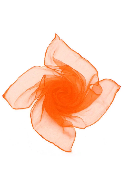 Accessories Kitty Deluxe Sheer Chiffon Scarf In Orange 1 Accessories Kitty Deluxe Sheer Chiffon Scarf In Orange
