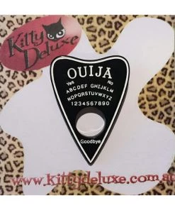 Kitty Deluxe Broochlette Brooch In Black Ouija Planchette