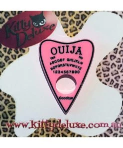 Halloween Kitty Deluxe Broochlette Brooch In Pink Ouija Planchette