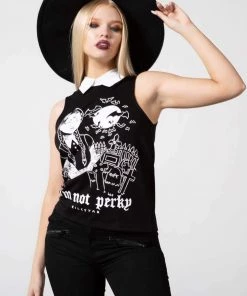 Clothing Killstar Perky Collared Vest 14 Clothing Killstar Perky Collared Vest