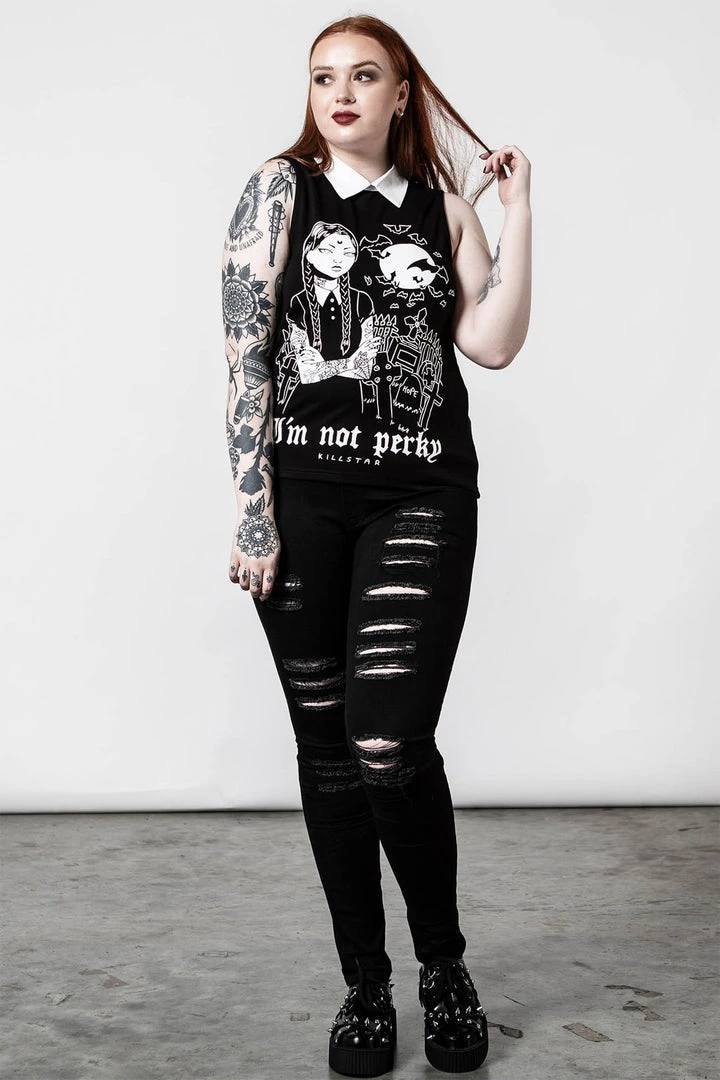 Clothing Killstar Perky Collared Vest 2 Clothing Killstar Perky Collared Vest